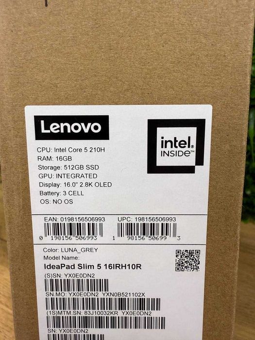 LENOVO Ideapad Slim5/ Core 5 210H/16gb ddr5/512gb ssd/16,0 2,8K OLED