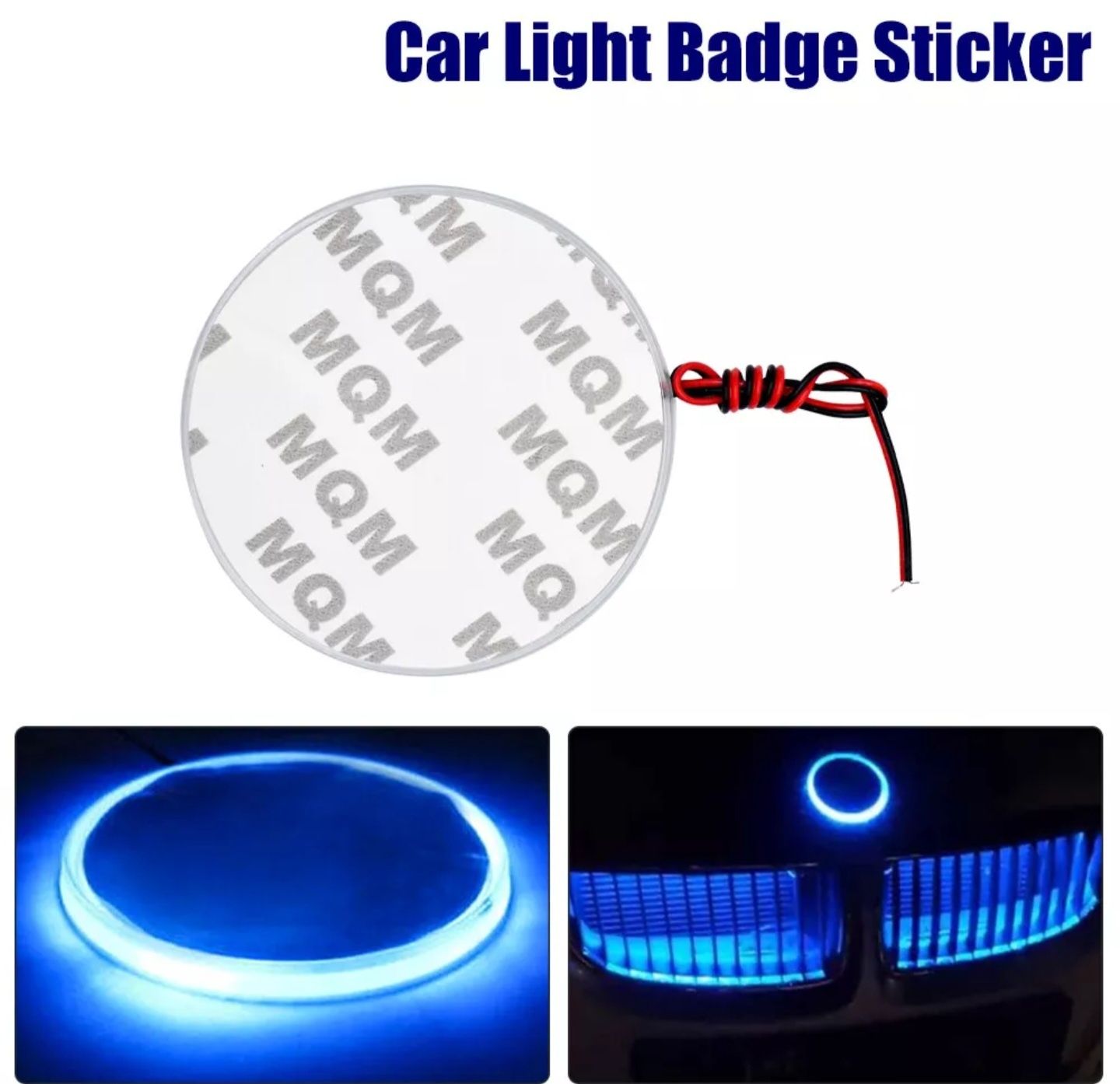 LED  стикер с лого на емблема BMW 82 мм