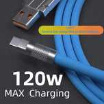 Cablu Încărcare+Date MaxCharge 120W, 7A, 1.5m, UsbC. Silicon lichid.