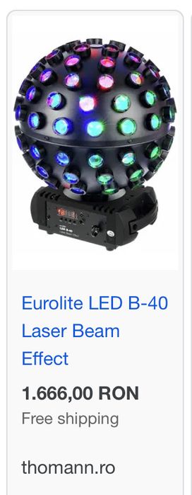 Sfera lumini dinamice disco party