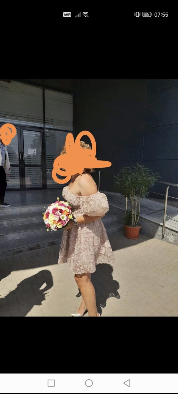 Vând rochie cununie civila