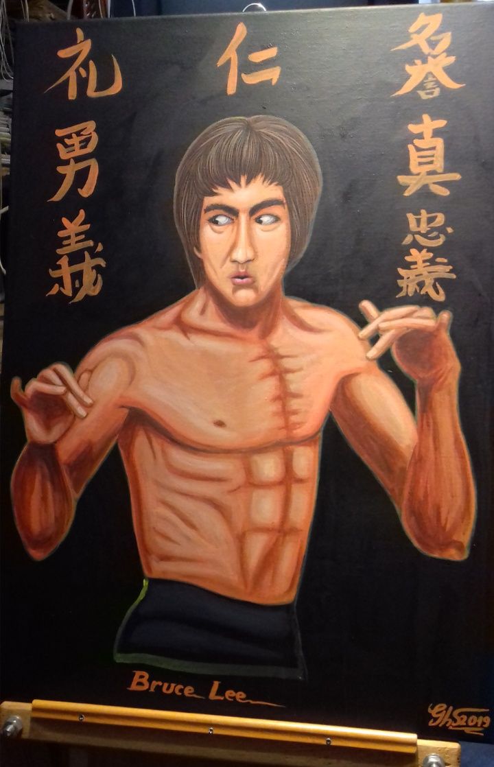 Bruce Lee 70cm/50 cm tablou pictura pe panza