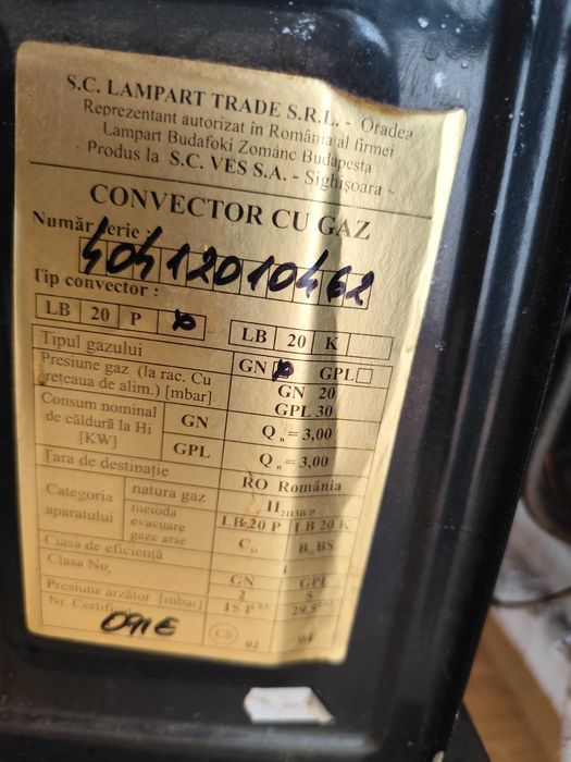 Convector de vanzare