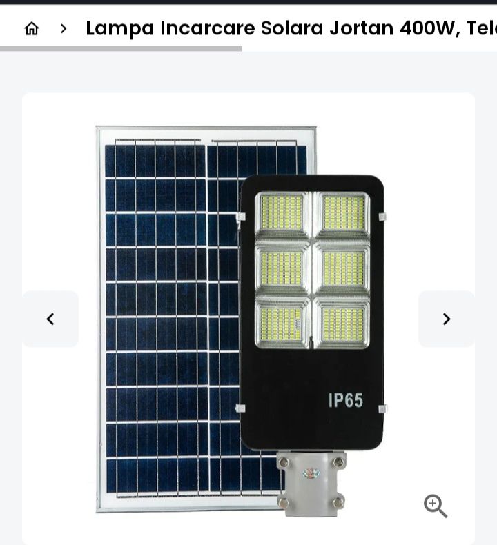 Solare, pachet 2 lampi solare Stradale  JORTAN  400W