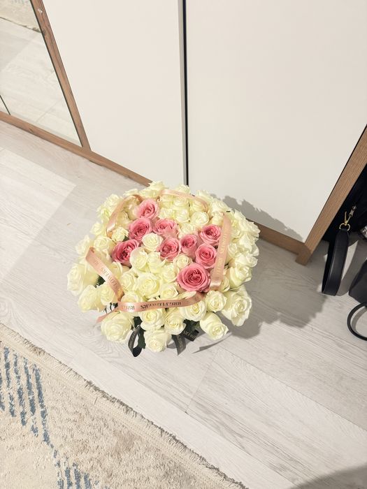 Букет розы 51 именной «М»