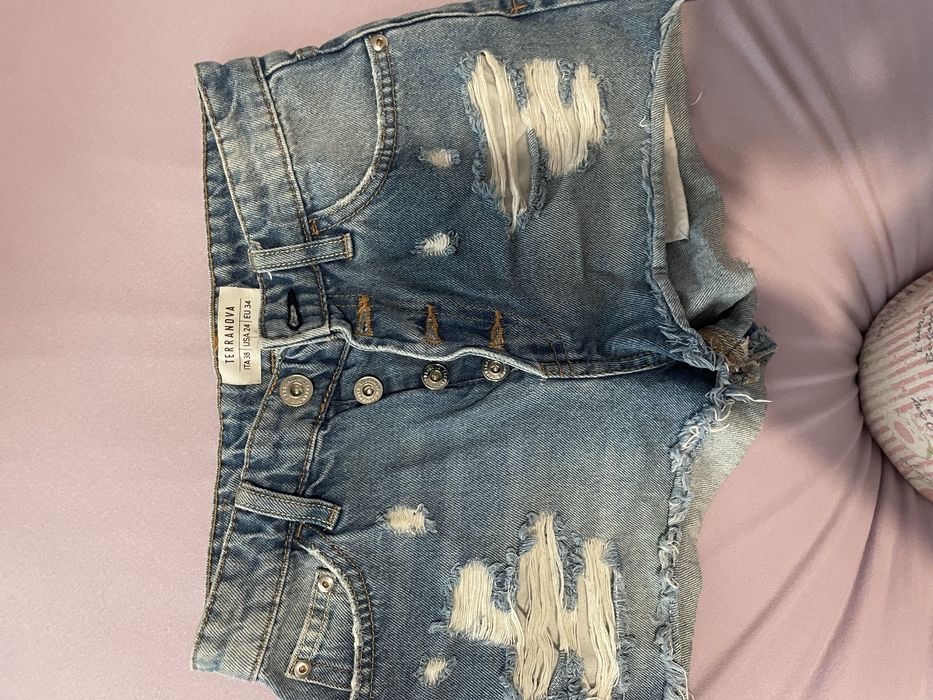 Сини дънкови къси панталонки