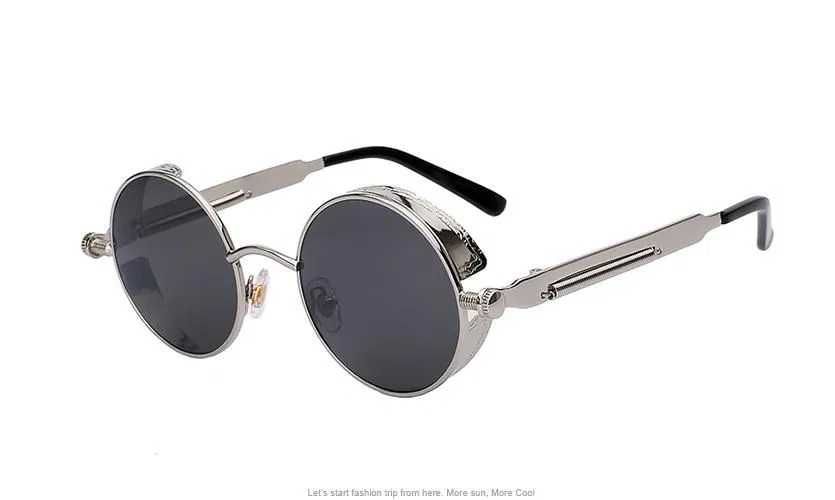 Дизайнерски Retro Vintage метални слънчеви очила Unisex UV 400 модел 2