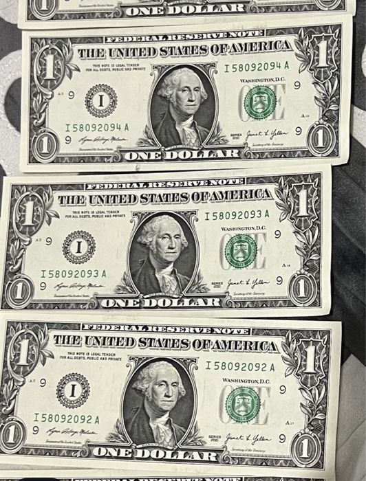 Продам 1 доллар оригинал 100 штук