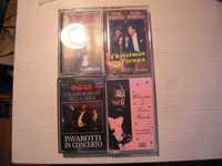 LOT de 4 casete audio: (2 Placido Domingo, 2 Luciano Pavarotti)