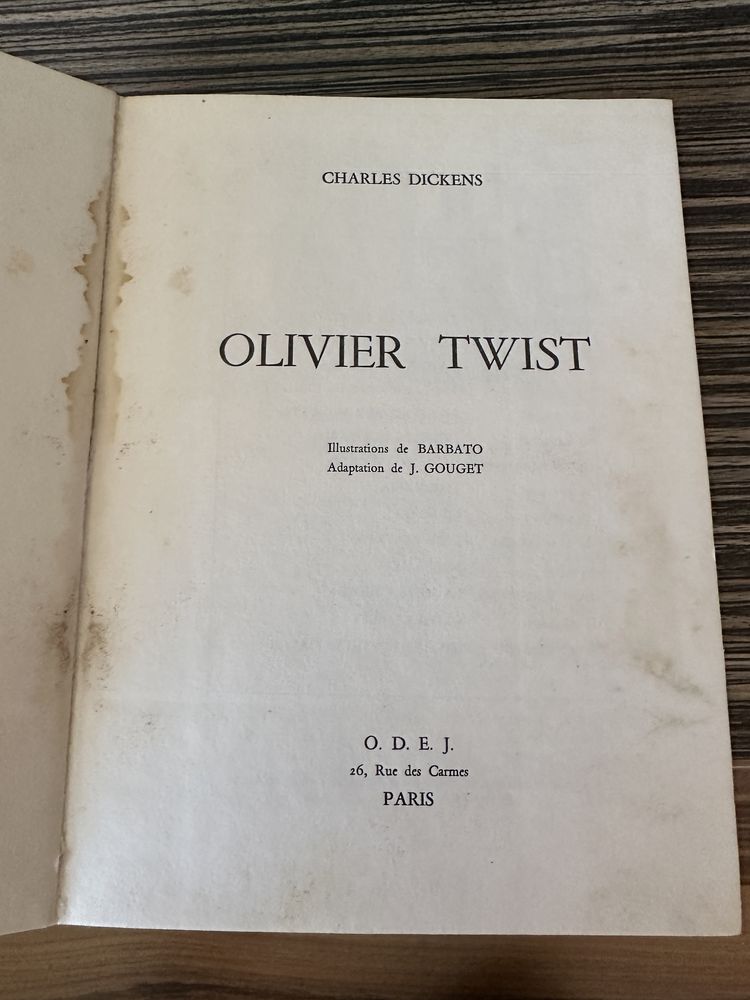 Oliver twist 1962 carte de colectie ilustratii