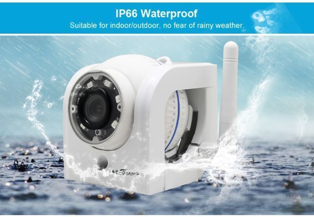 Wifi Camera Outdoor 720P HD AWS Cloud Storage P2P 15m IR Night