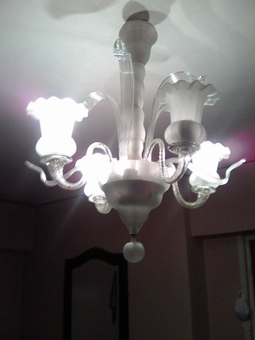 Candelabru stil LUDOVIC Lustra Decoratiune Sticla Sufragerie Dormitor