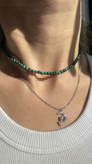 Малахит камень! Чокер из Малахита. Полудрагоценный камень!