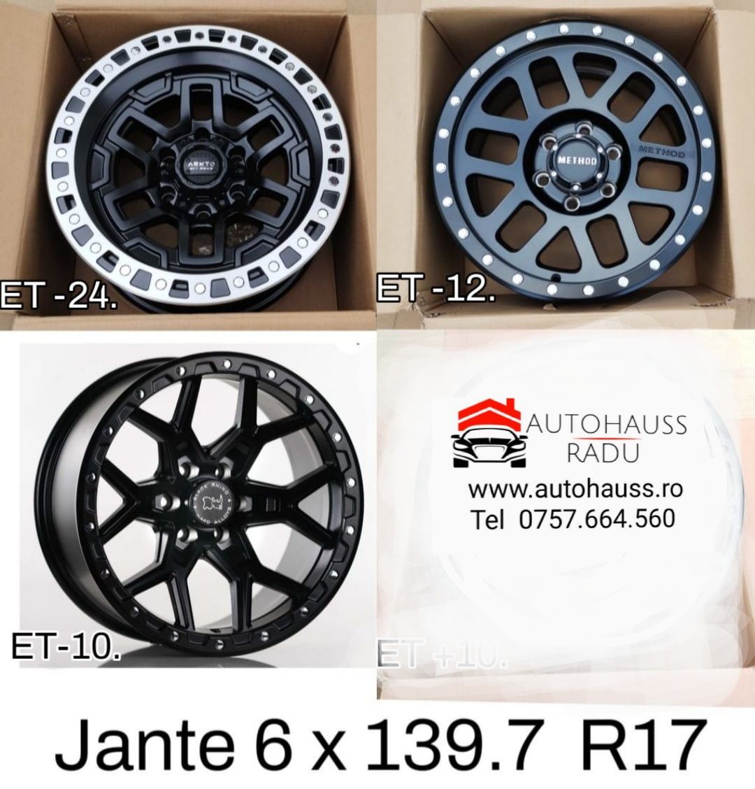 Jante Off-road 17 Ford Ranger Noi 6 x 139.7 si ET Negativ ET -12