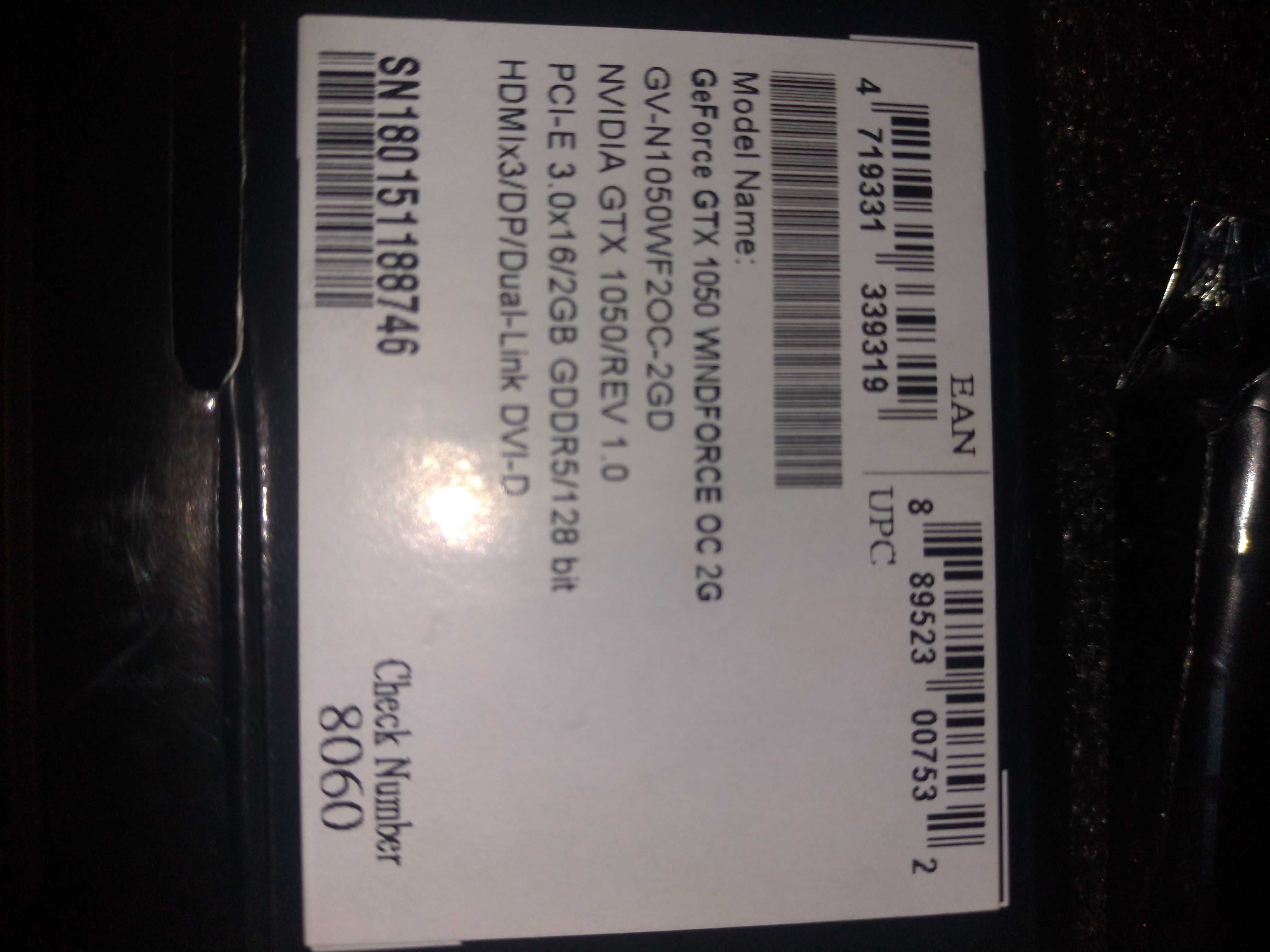 Placa video gtx 1050 și alte componente pc