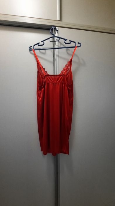 Дамски сатенена нощница с халат