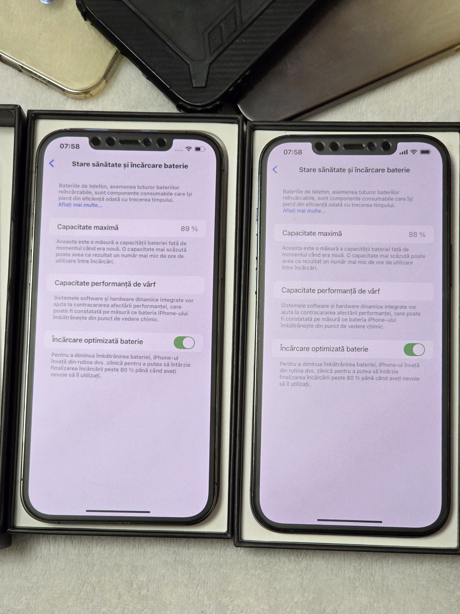 2 Iphone 12 pro max 128GB baterie 89% stare impecabilă