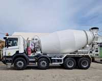 autobetoniera Scania P410, 8X4, suprastructura Liebherr 9mc.