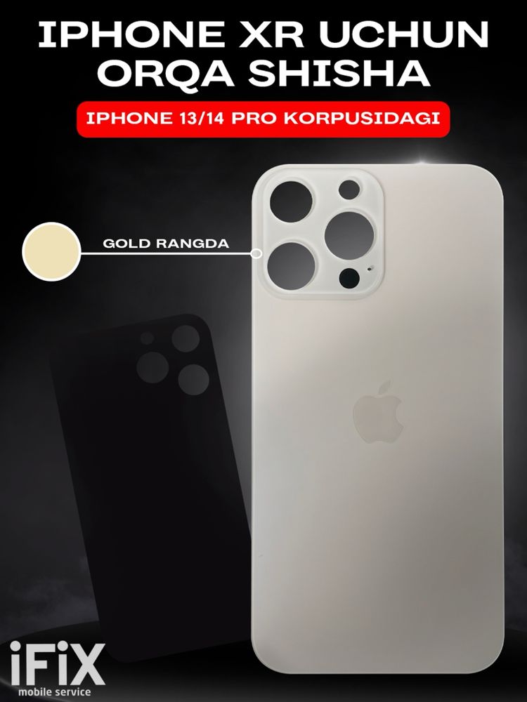 Iphone xr 14-15-16 pro korpus orqa krishkasi