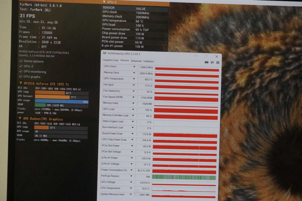 Видеокарта, GPU Nvidia GTX 1070 Ti GIGABYTE G1 Gaming 8GB Вкл. ДДС