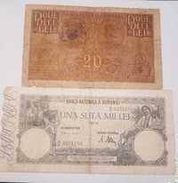 Bancnote 20 lei 1917 BGR; 100.000 lei 1946 Mihai l