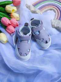 Детски боси сандали за прохождане в пастелно лилаво / Barefoot Колев