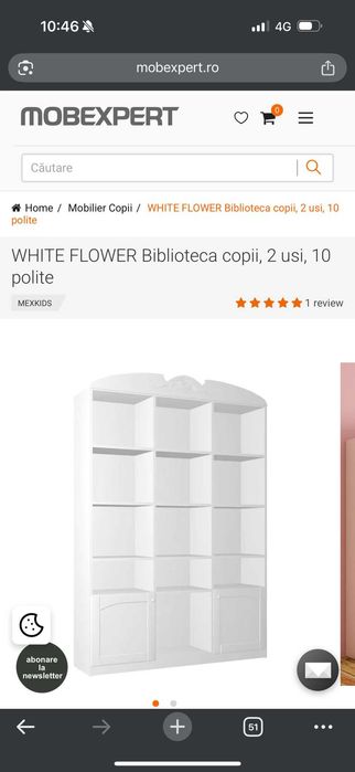 Dormitor fetita Mobexpert gama White Flowers