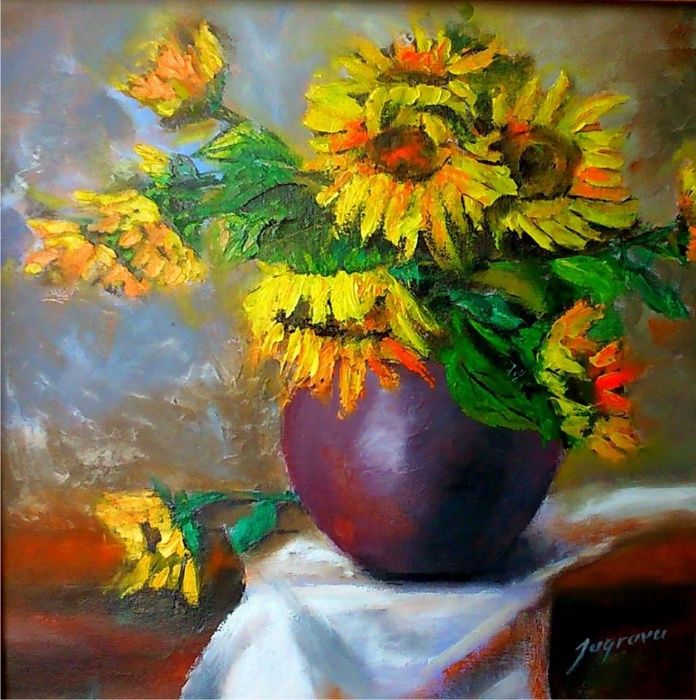 Vaza cu floarea soarelui-Ion Jugravu