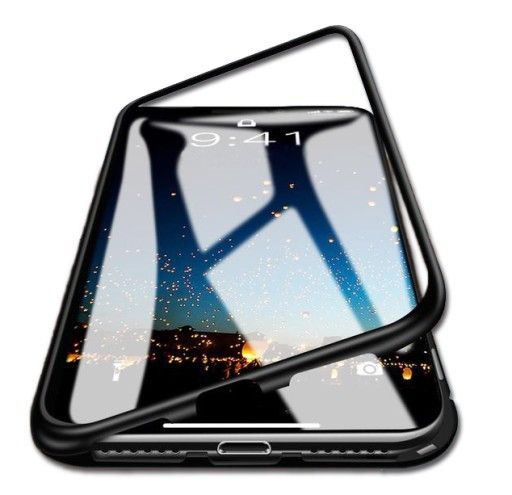 Husa Apple iPhone XS MAX Magnetica 360 grade Negru+folie sticla gratis