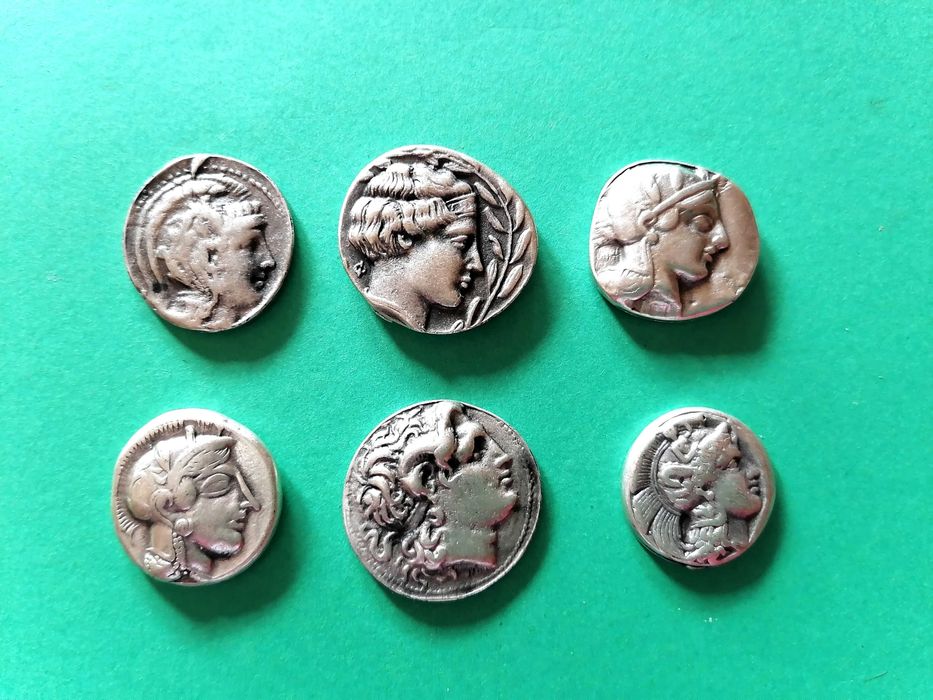 Посребрени Реплики На Старогръцки Монети