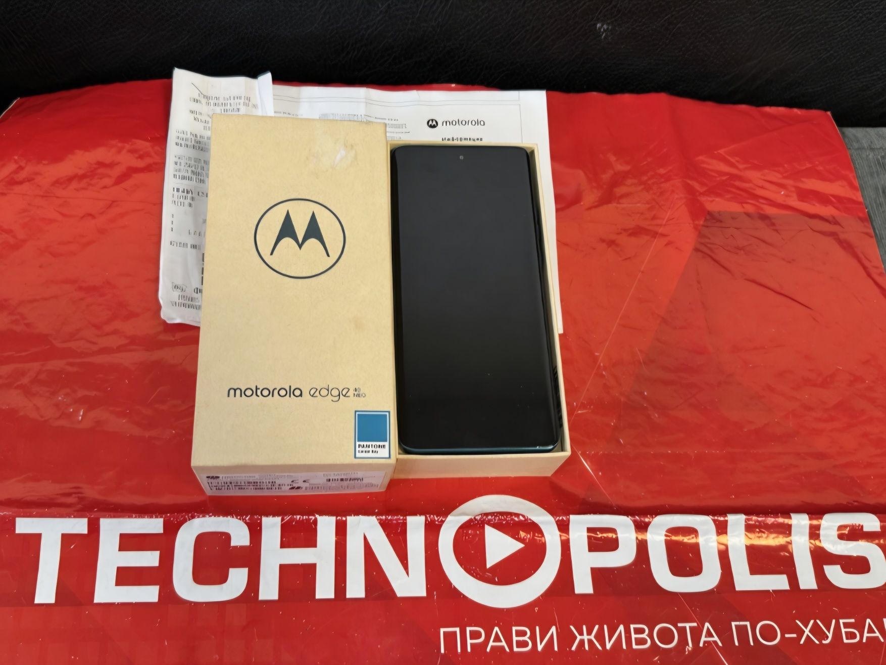*** КАТО НОВ 256GB Motorola Edge 40 Neo 5G Гаранция Технополис 26 Blue