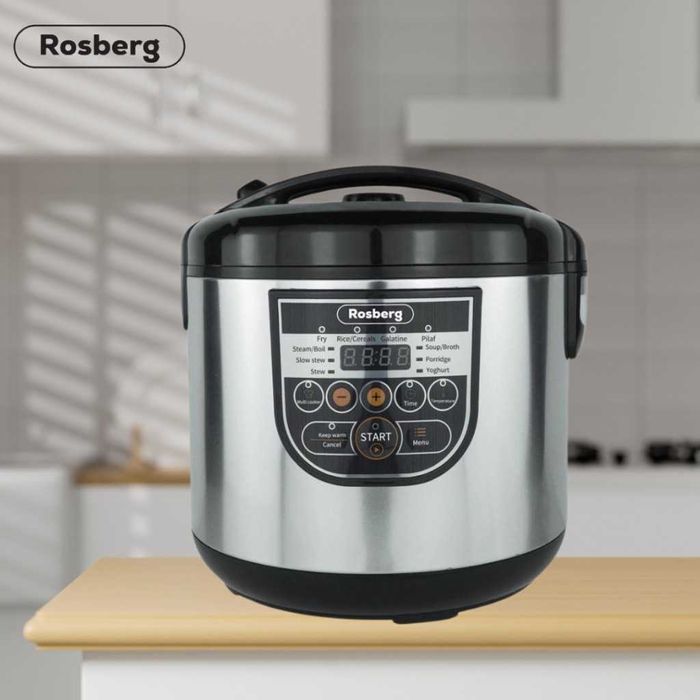 Мултикукър Rosberg, 780W, 5литра, 10 програми, Ръчен режим, Таймер.