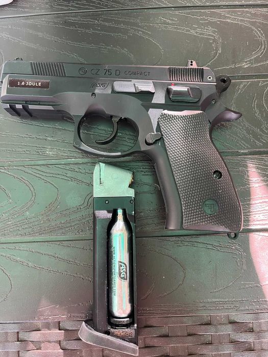Pistol ASG Airsoft CZ 75D Compact Modificat 1.6J CO2