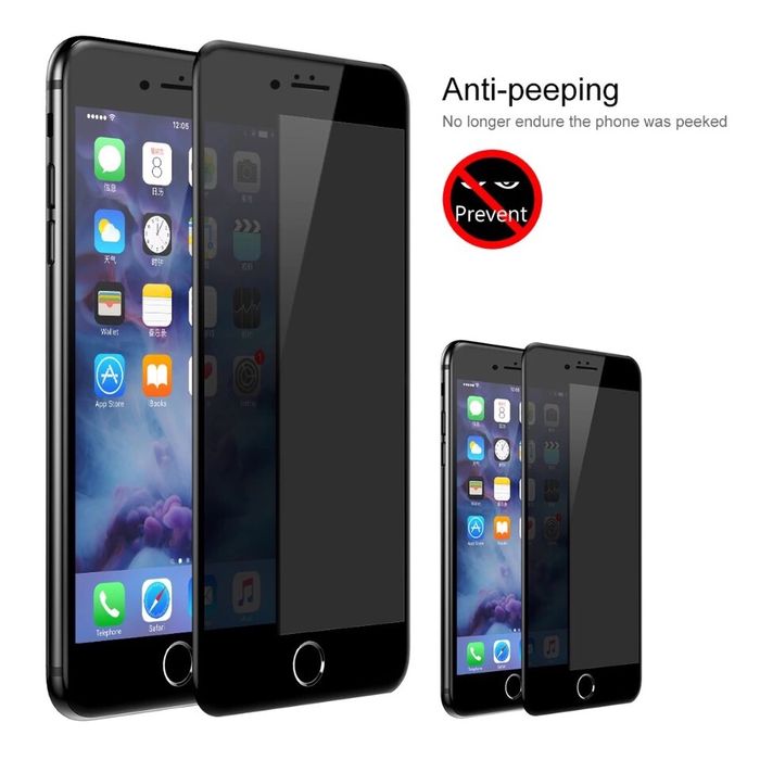 Folie Sticla Hard Glass Anti Spy 5D Black Iphone 8 8 Plus 7 7 PLUS SE
