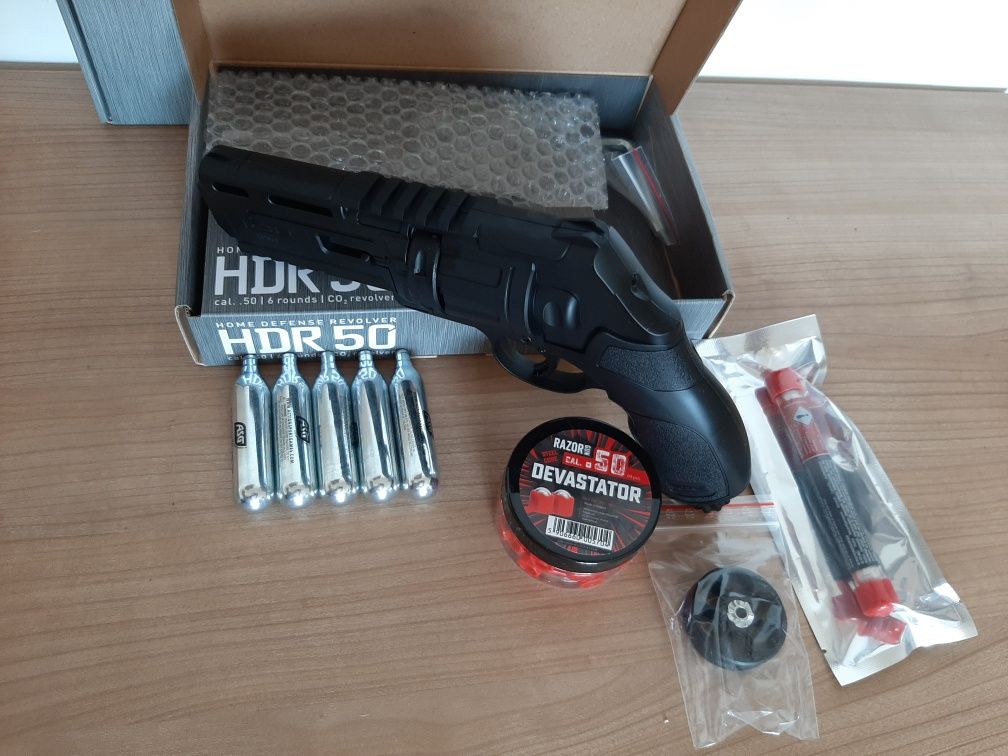 20j HDR 50 Pistol Revolver Bile Cauciuc Paza Autoaparare Protectie Nou