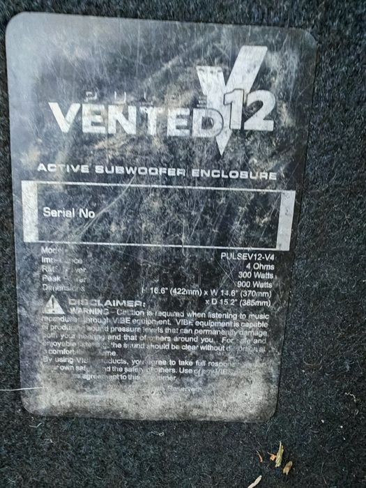 Subwoofer auto activ 900W Vibe