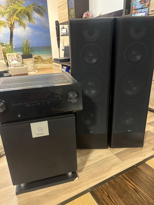 Boxe+subwoofer pioneer+amplificator pioneer
