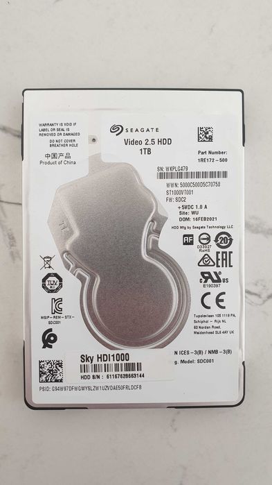 Seagate video 2.5 hdd 1tb hard disk , хард диск