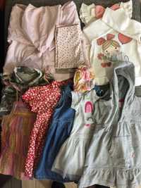 Лот дрехи за момиче 86 рр, 12-18 м., летни и преходно яке