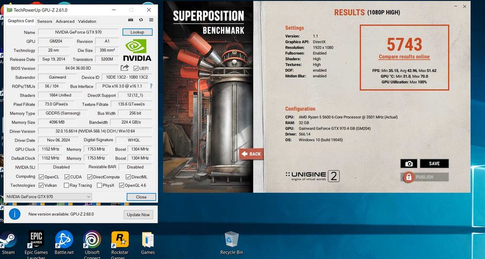 NVidia GTX 970 4GB, Gainward Phantom