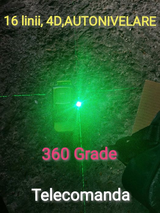 Nivela laser 4D-16linii-telecomanda+suporti+Bluetooth