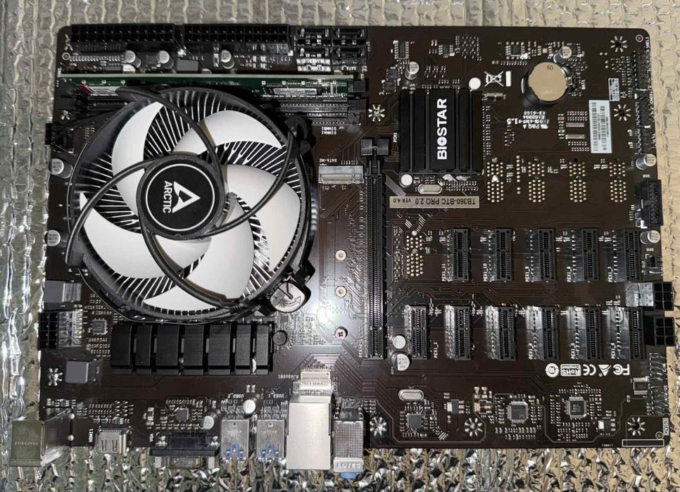 Дъно BIOSTAR TB360BTC PRO 2.0+процесор intel i3-9100F+4GB DDR4 2666Mhz