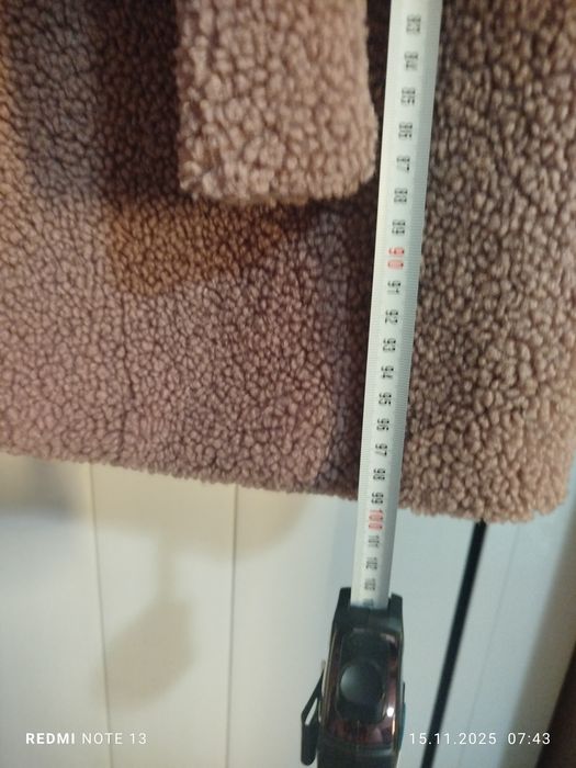 Дамско палто цвят пепел от рози размер М