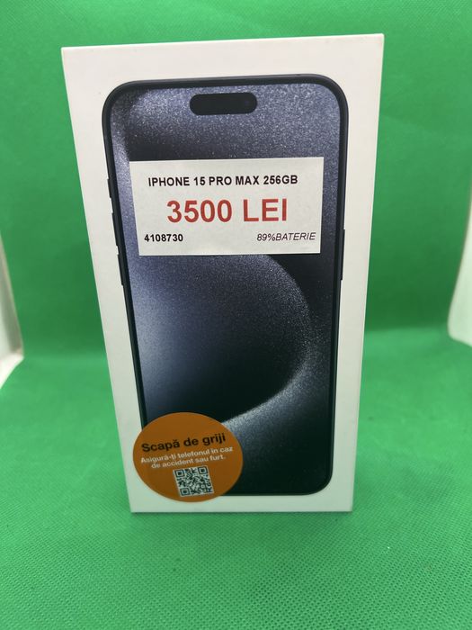 iPhone 15 Pro Max 256GB 89% •Amanet Lazar Crangasi•4108730