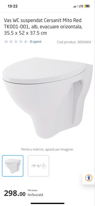 Wc nou Cersanit Mito