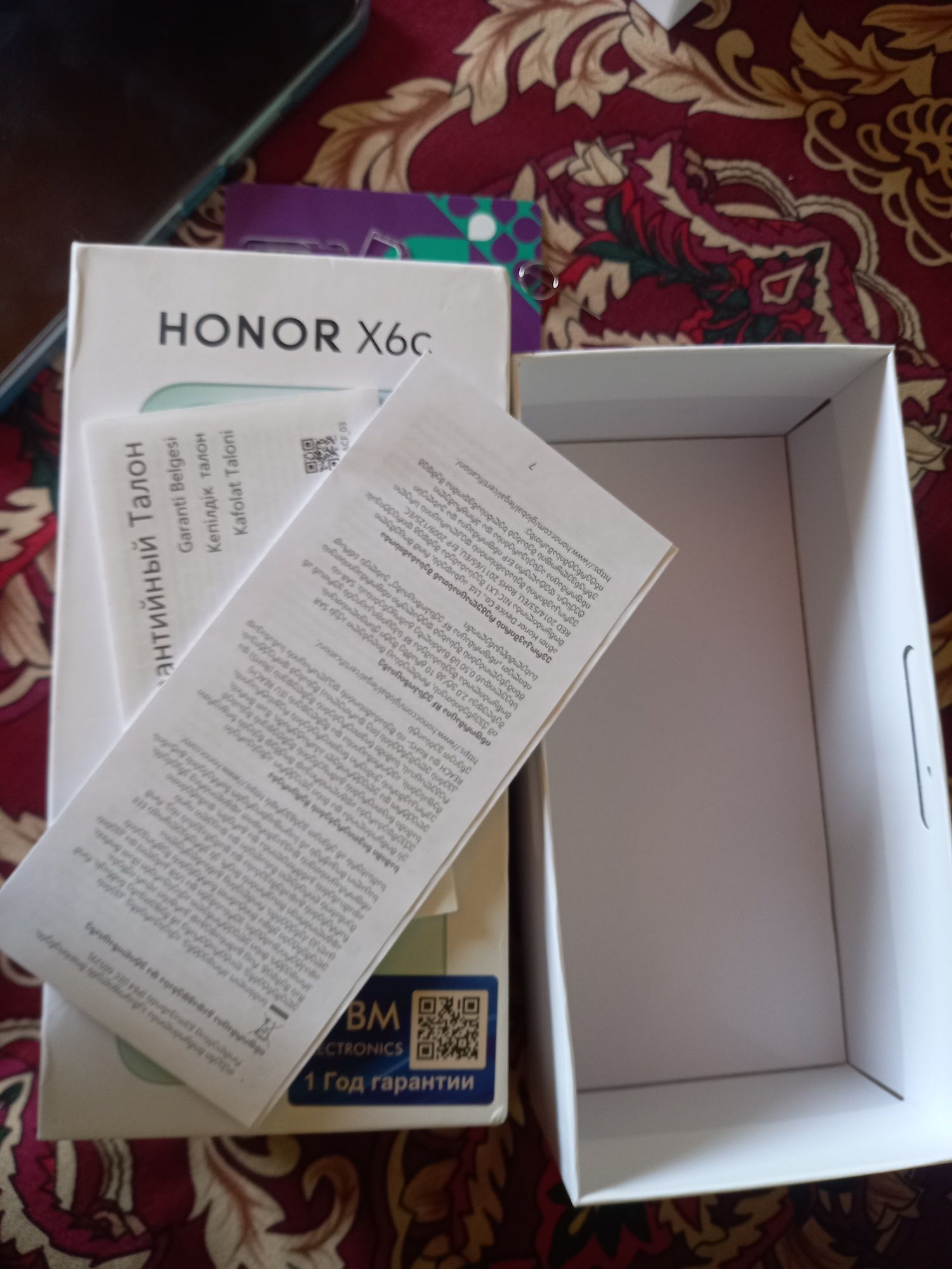 Honor x6c 6/128 sotiladi holati hali yangi