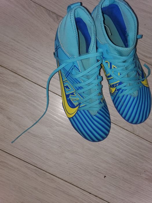 Papuci de fotbal Nike Kilian Mbappe Albaștri mărimea 38