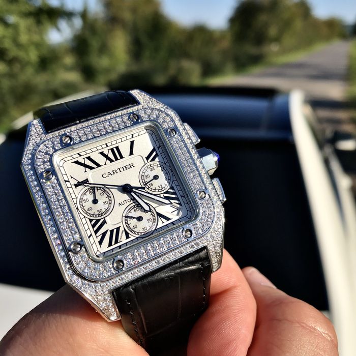 Cartier Santos 100xl white dial