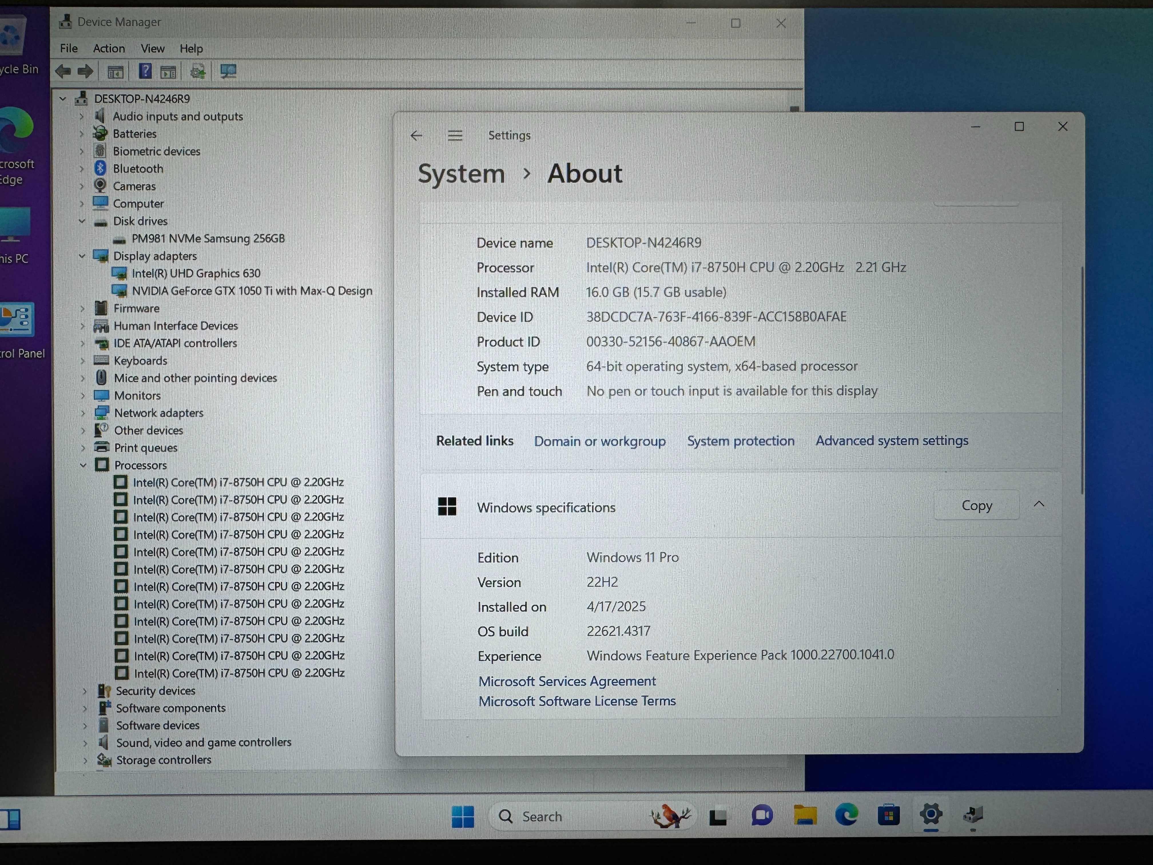 15.6' IPS i7-8750H DELL XPS 9570 16GB DDR4/256GB/GTX 1050 Ti Max-Q 4GB