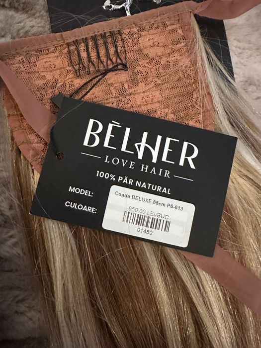 Coada Belher Deluxe 65cm (par natural)